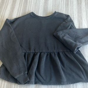 BP LIKE NEW peplum crew neck sweatshirt